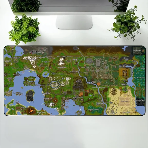 Osrs World Map Desk Mat, Runescape World Map Mouse Pad