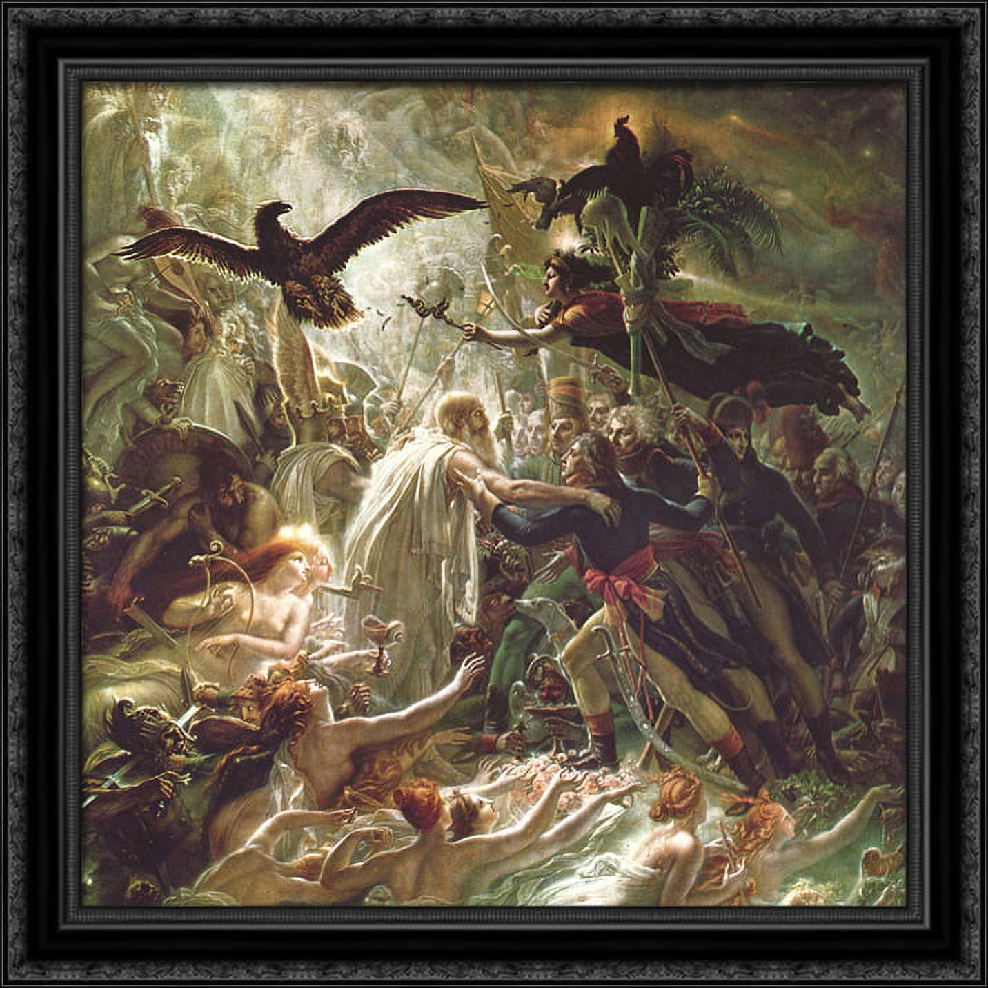 Ossian receiving the Ghosts of the French Heroes 28x28 Large Black
