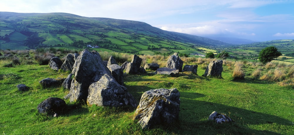 Ossians Grave Co Antrim Ireland Stone Age Site And Believed To Be The Gravesite Of Oisn (Ossian) The Warrior Poet Of Ireland Canvas Art - The Irish Image Collection Design Pics (29 x 13)