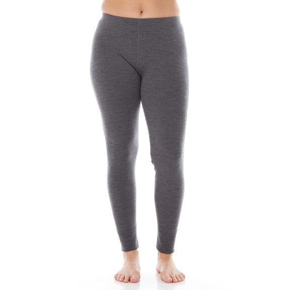 Merino Wool Women's Midweight Base Layer Bottoms - Thermal Underwear - No Itch Renewable Fabric - Charcoal Gray - Medium