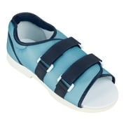 Ossur Blue Mesh Top Post-Op Foot Brace Recovery Shoe, Extended Strap with Dual Side Closure, Large, 1 Ct