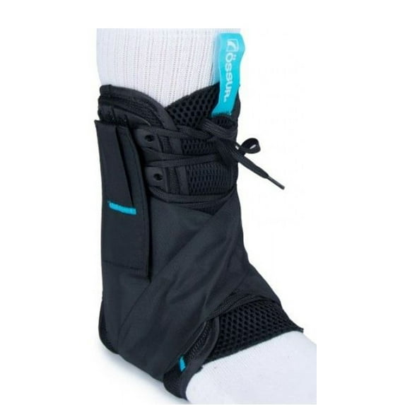Ossur FormFit Black Ankle Brace with Figure 8 Lace Up for Either Foot