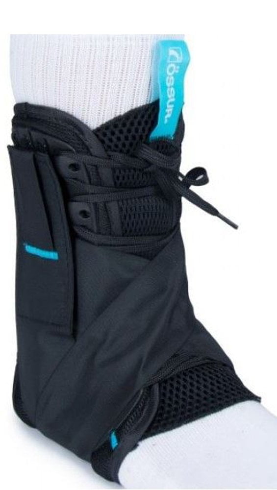 Ossur FormFit Black Ankle Brace with Figure 8 Lace Up for Either Foot