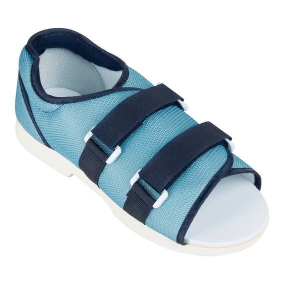 Ossur Mesh Top Post-Op Foot Brace Recovery Shoe, Extended Strap with Dual Side Closure, Medium, Blue, 1 Ct