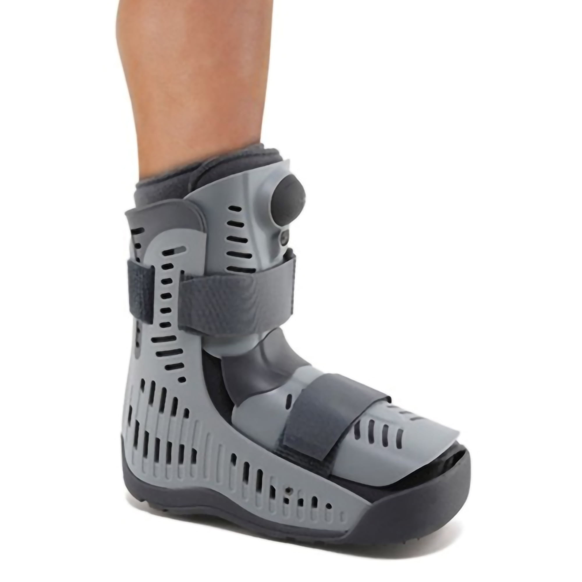 Ossur Rebound Air Walker Boot with Compression Adjustable Comfortable Straps & Air Pump Rocker Bottom | For Ankle Sprains, Stable Fractures, Tendon Sprains & Post-Operative Rehab | (High Top, L)