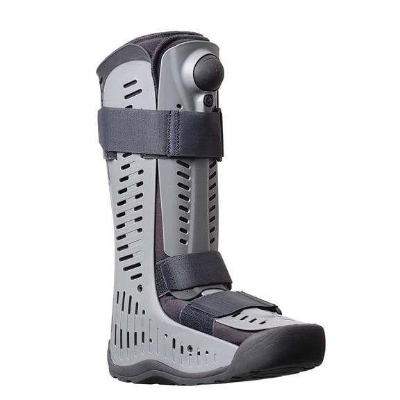 Ossur Rebound Air Walker Boot High Top (Large) with Compression Adjustable Comfortable Straps and Air Pump Rocker Bottom Ventilated Panels for Ankle Sprains Fractures Tendon Ligament Post-Op Rehab