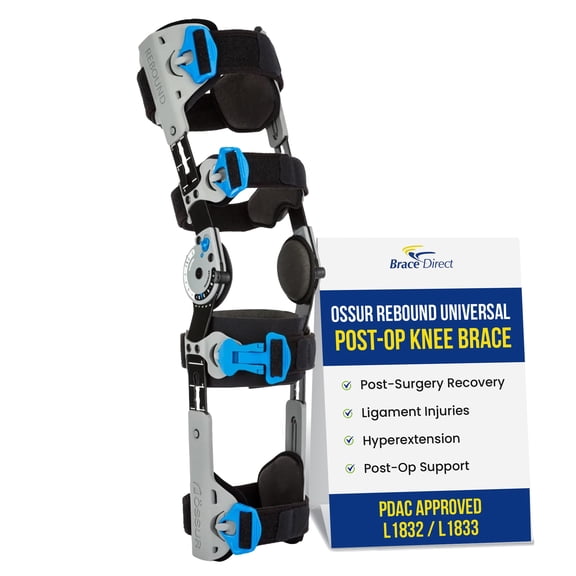 Ossur Rebound Post-Op Knee Brace L1832 Adjustable ROM
