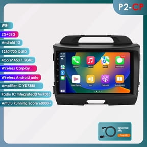 Ossuret 9" Touch Screen Android 13 Bluetooth Apple CarPlay 2+32GB WiFi AUX Car Stereo Radio Head Unit Multimedia GPS Navigation Player In Dash For Kia Sportage 2010 2011 2012 2013 2014 2015 2016
