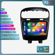 Ossuret 9 Touch Screen Android 13 Bluetooth Apple CarPlay 2+32GB Wifi AUX Car Stereo Radio Head Unit Multimedia GPS Navigation Player For Dodge Journey 2011 2012 2013 2014 2015 2016 2017 2018 2019