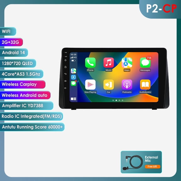 Ossuret Android 13.0 CarPlay 2+32GB Car Stereo Radio GPS For Dodge Grand Caravan 2011 2012 2013 2014 2015 2016 2017 2018 2019 2020/ Chrysler Town & Country 2011-2016/ Chrysler Grand Voyager 2011-2015