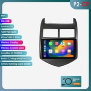 Ossuret Android 13 Bluetooth Apple CarPlay 2+32GB WiFi AUX Car Stereo Radio Head Unit Multimedia GPS Navigation Player In Dash For Chevrolet Chevy Aveo Sonic 2011-2015