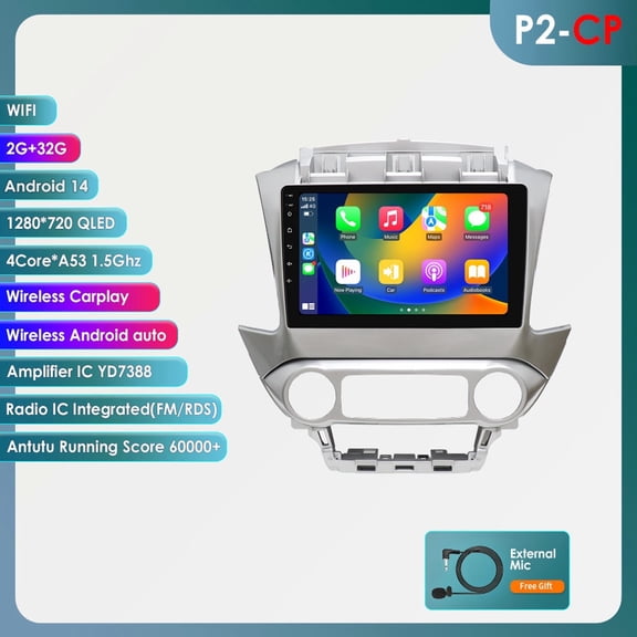 Ossuret Android 13 Bluetooth Apple CarPlay 2+32GB Wifi AUX Car Stereo Radio Head Unit Multimedia GPS Navigation Player For Chevrolet Tahoe 2015 2016 2017 2018 2019