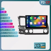 Ossuret Android Auto Apple CarPlay 2+32GB Wifi AUX Car Stereo Radio Head Unit Multimedia GPS Navigation Player In Dash For Honda Civic 2006 2007 2008 2009 2010 2011