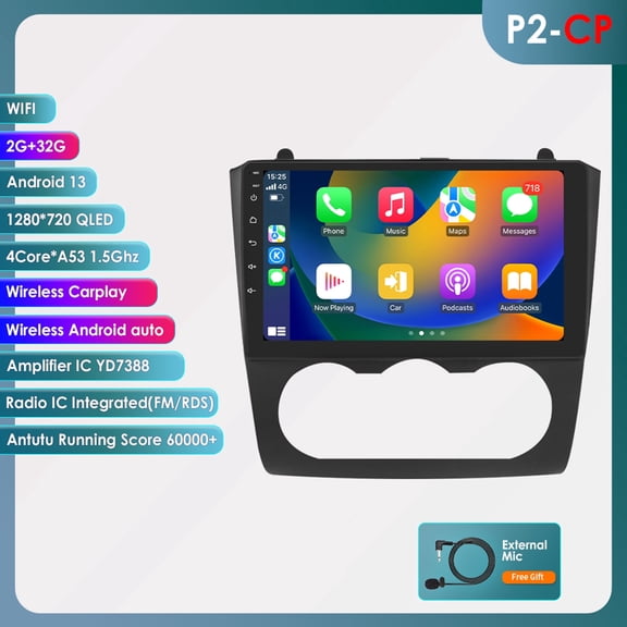 Ossuret Apple CarPlay Android 13 Bluetooth 2+32GB WiFi AUX Car Stereo Radio Head Unit Multimedia GPS Navigation Player In Dash For Nissan Altima Teana 2008 2009 2010 2011 2012