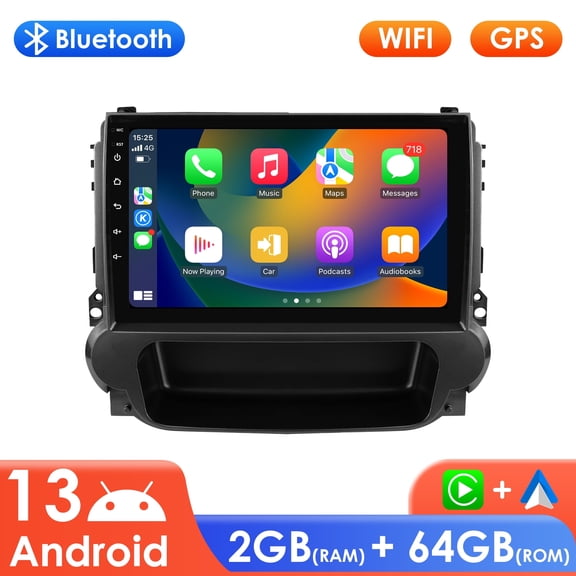 Ossuret Apple CarPlay Android 13 Bluetooth 64GB Wifi AUX Car Stereo Radio Head Unit Multimedia GPS Navigation Player For Chevrolet Chevy Malibu 2012 2013 2014 2015