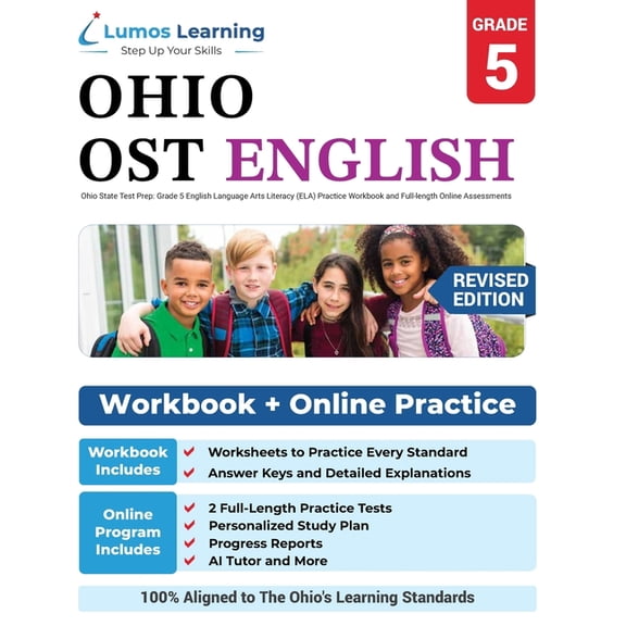 Ost by Lumos Learning Ohio State Test Prep: Grade 5 English Language Arts Literacy (ELA) Practice Workbook and Full-length Online Assessments:, Book 6, (Paperback)