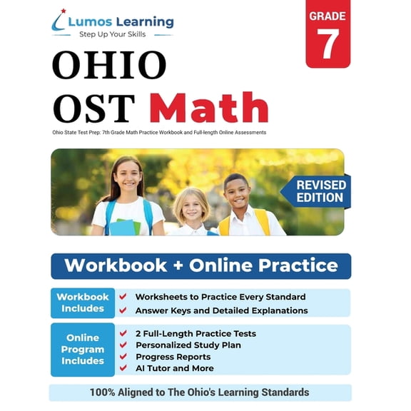 Ost by Lumos Learning Ohio State Test Prep: 7th Grade Math Practice Workbook and Full-length Online Assessments: OST Study Guide, Book 9, (Paperback)