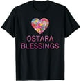 thumbnail image 1 of Ostara Blessings Floral Print Heart T-Shirt, 1 of 3