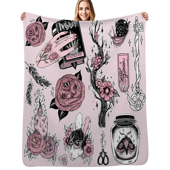 Ostara Flannel Blankets Soft Throw Blanket Winter Travel Office Outdoor Bedspread