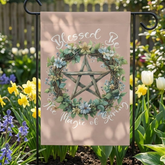 Ostara Garden Flag Spring Equinox Decor Pagan Outdoor Decoration Wiccan Gift