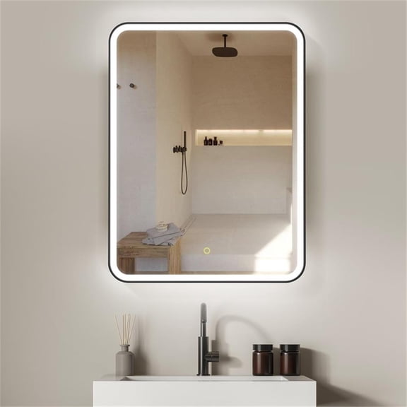 Ostaria 24" Aluminum Surface-Mount/Reccessed Lighted Mirror Medicine Cabinet