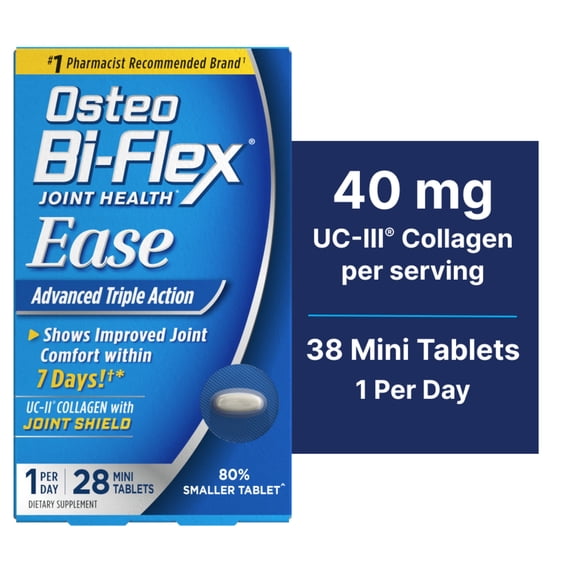 Osteo Bi-Flex Ease with Vitamin D, Joint Health Supplements, Mini-Tablets, 28 Count