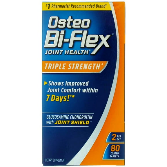 Osteo Bi-Flex Glucosamine Chondroitin Triple Strength Caplets, By Sundown - 80 Each, 2 Pack