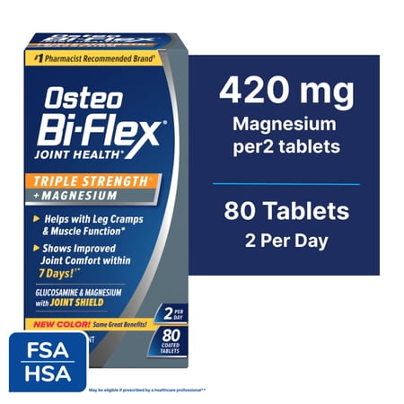 Osteo Bi-Flex Glucosamine with Magnesium, Coated Tablets, 80 Count