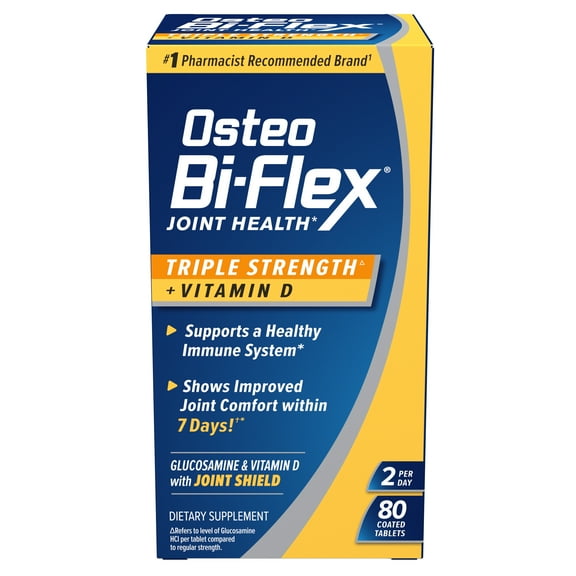 Osteo Bi-Flex Joint Health Dietary Supplement with Vitamin D and Glucosamine Chondroitin MSM, 80 Count