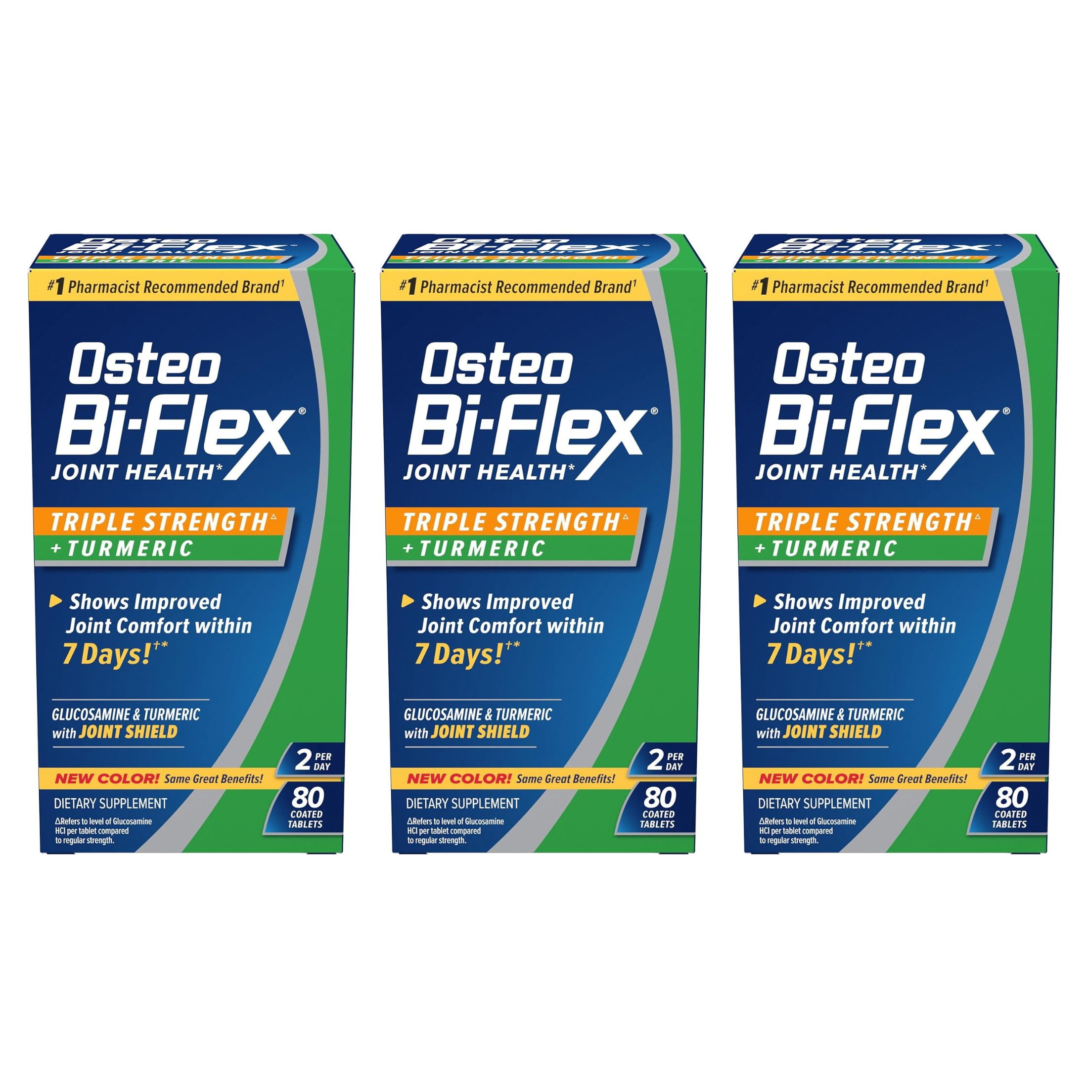 Osteo Bi-Flex Joint Health Triple Strength + Turmeric Tablets 80 ea (Pack of 3)