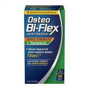  أقراص Osteo Bi-Flex Joint Health Turmeric Plus ثلاثية القوة ، 80 Ea 