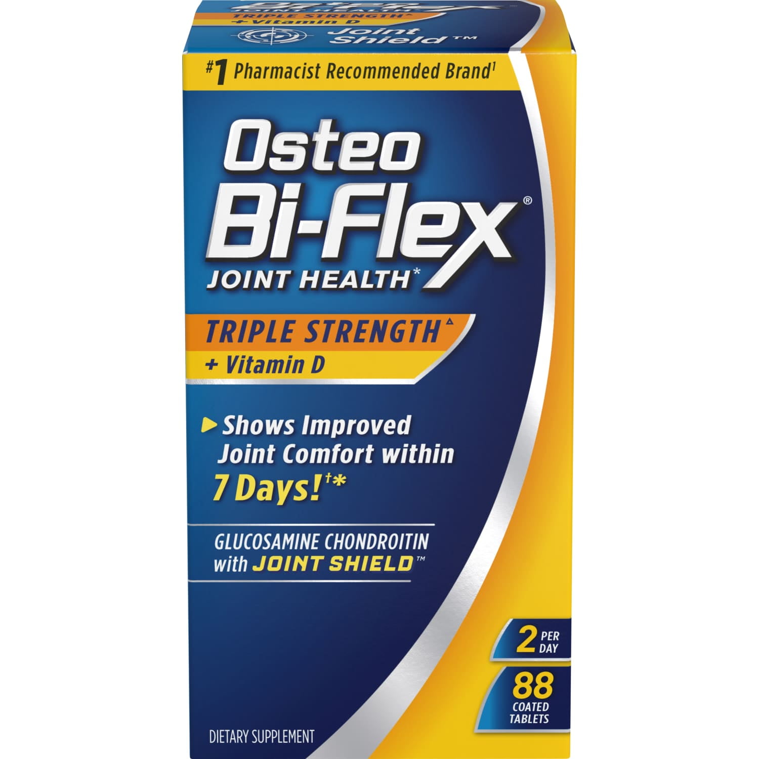 Osteo Bi-Flex Triple Strength Joint Health Dietary Supplements with Vitamin D and Glucosamine Chondroitin MSM Tablets, 88 Count