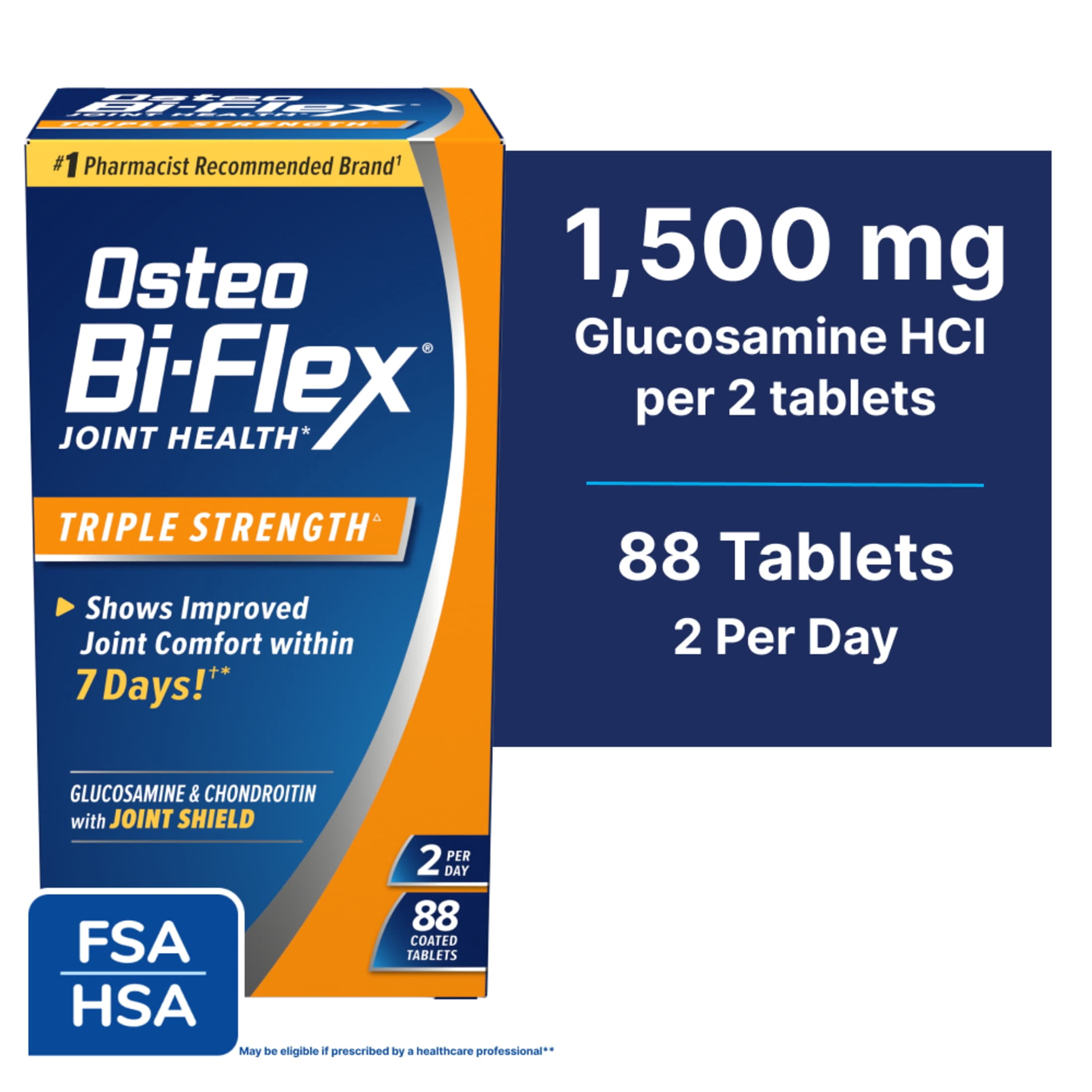 Osteo Bi-Flex Triple Strength Joint Health Dietary Supplement with Glucosamine Chondroitin, 88 Count