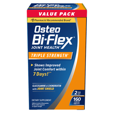 Osteo Bi-Flex Triple Strength Joint Health Dietary Supplements, Glucosamine Chondroitin MSM, and Vitamin C Tablets, 160 Count