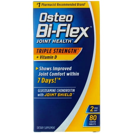 Osteo Bi-Flex Triple Strength + Vitamin D Coated Tablets, 80 Ct (2 Pack) (Bundle)