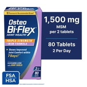 Osteo Bi-Flex Triple Strength with MSM, Glucosamine, Joint Health Supplement, 80 Coated Tablets