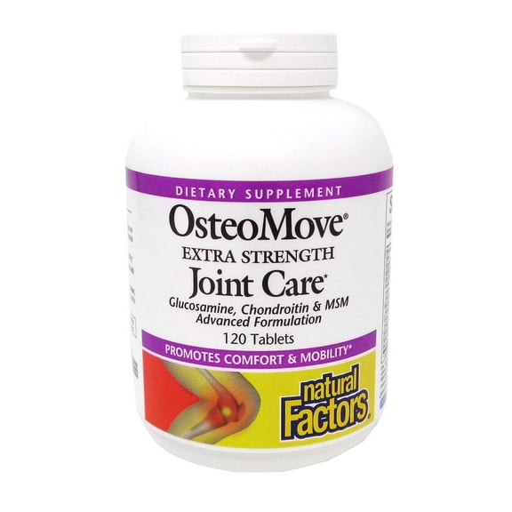 Natural Factors OsteoMove Joint Care, Extra Strength Support for Joint and Bone Health, Non-GMO, 120 Tablets