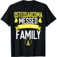 thumbnail image 1 of Osteosarcoma Bone Cancer family Yellow Ribbon Awareness T-Shirt, 1 of 4