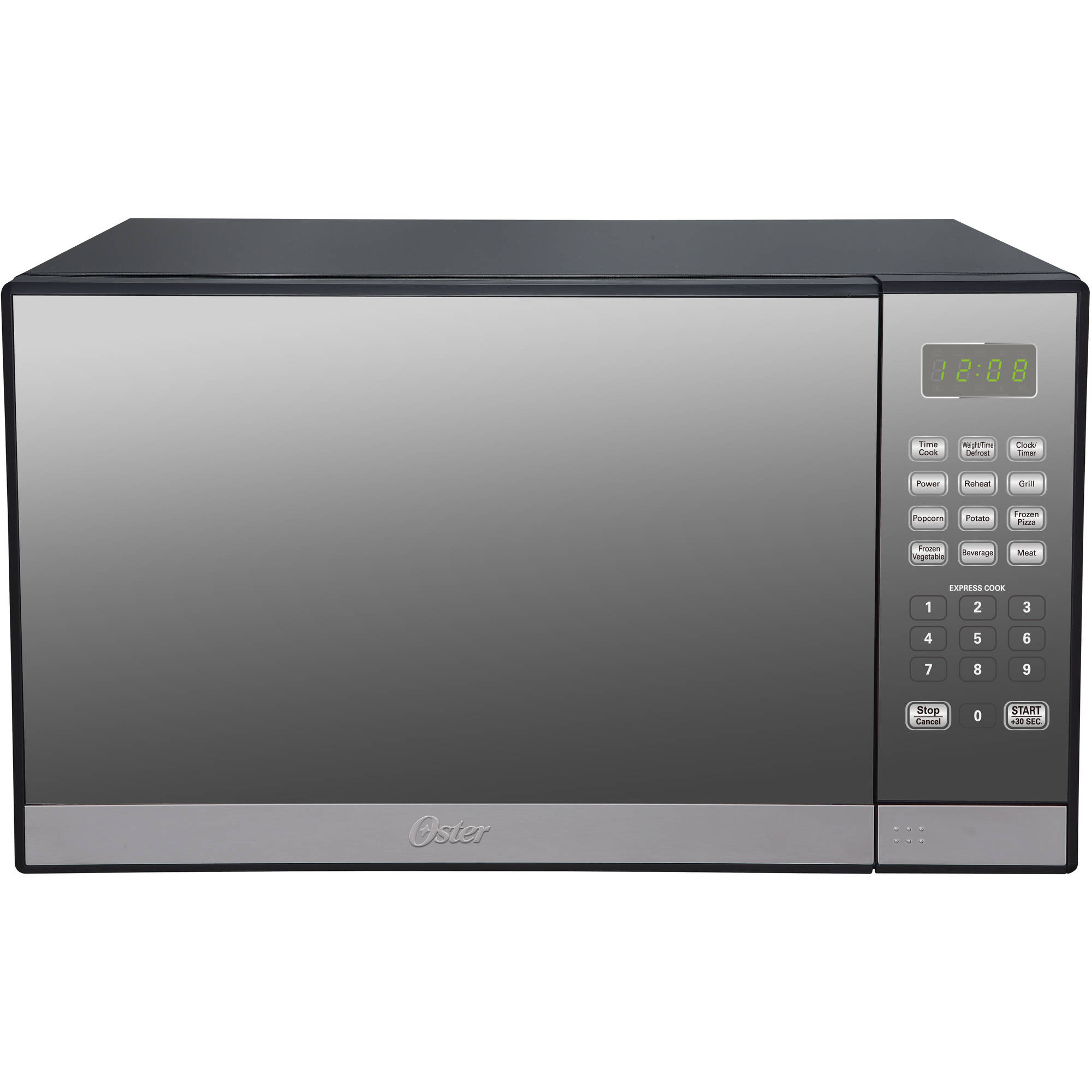 Oster 1.3 Cu. ft. Stainless Steel with Mirror Finish Microwave Oven with Grill - image 1 of 4