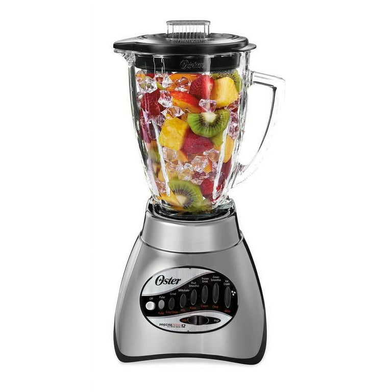 Oster 12 Speed Precise Blend 300 Plus Blender with 3 Cup Gray Food Processor