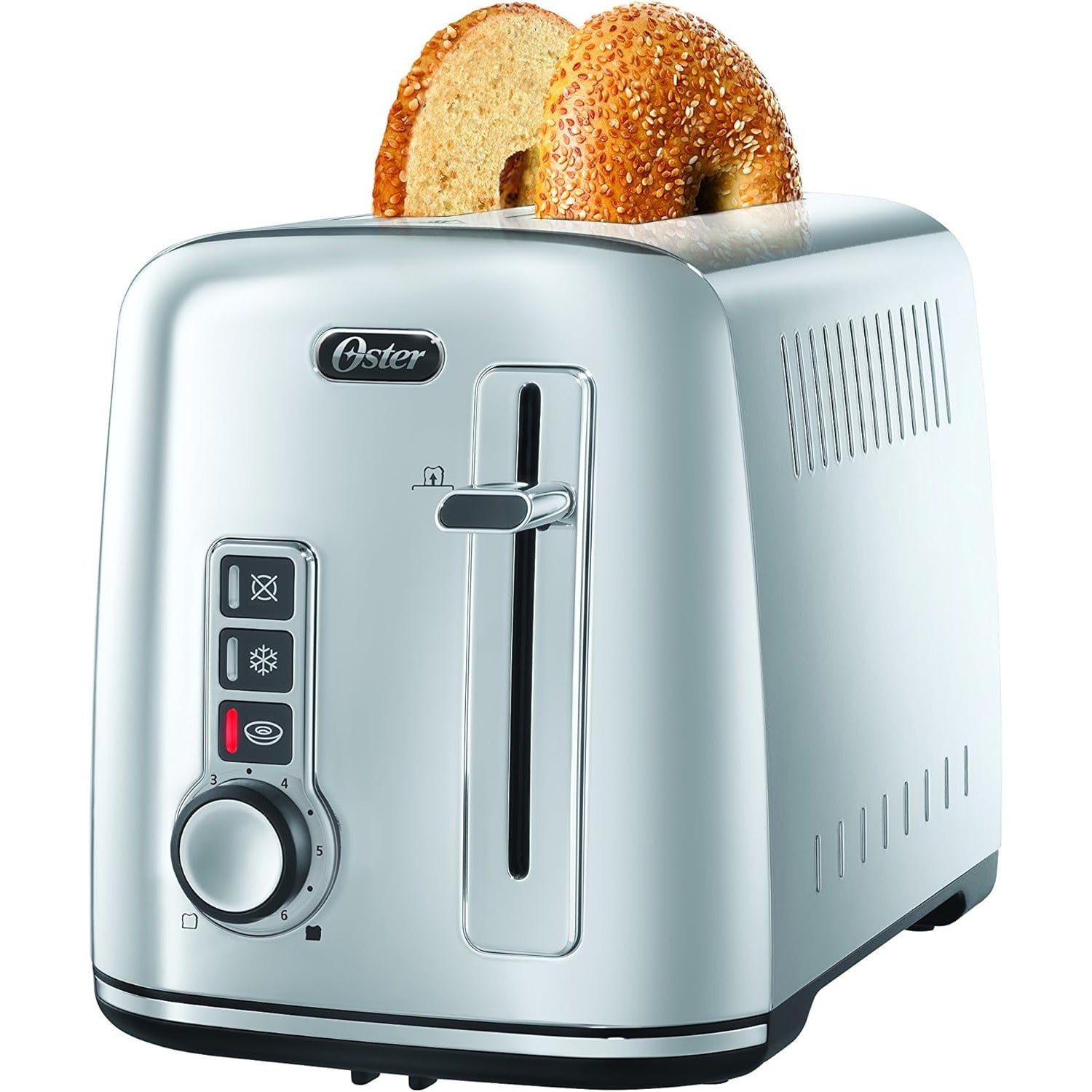 Oster 2Slice Toaster with ExtraLarge Griddle, 6 Tint Settings for
