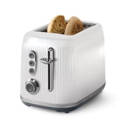 Oster Retro 2-Slice Toaster with Quick-Check Lever, Extra-Wide Slots, Impressions Collection, White