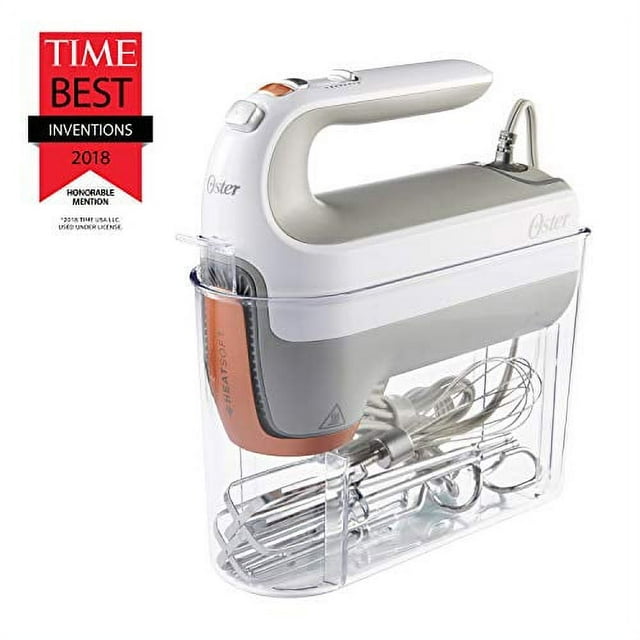 Oster 270Watt Hand Mixer with HEATSOFT Technology, White