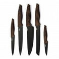 thumbnail image 1 of Oster 5-Piece Black Steel with Wood Look Handle Cutlery Set, 1 of 8
