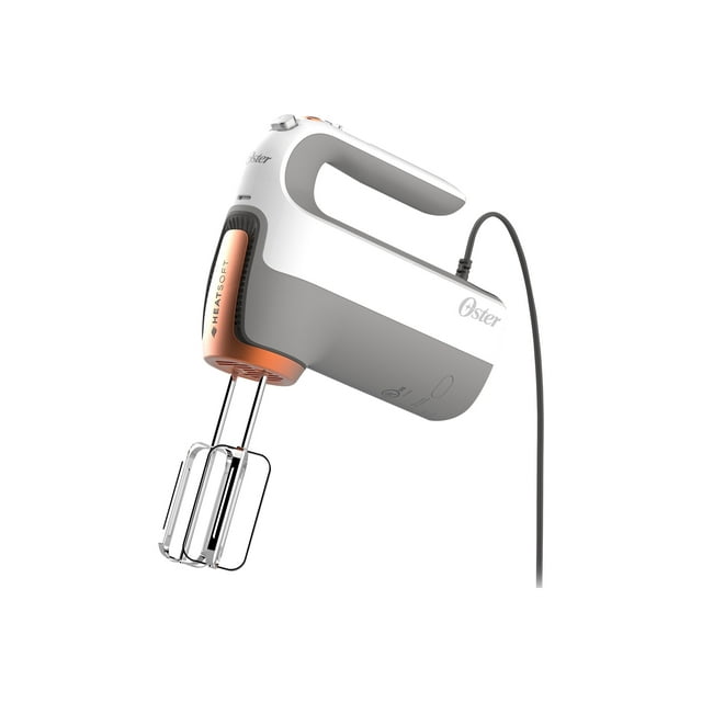 Oster 5Speed Hand Mixer with HEATSOFT Technology, White