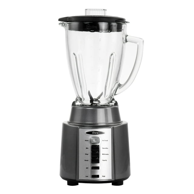Oster 6 Cup 8 Speed Blender with Glass Jar in Gray
