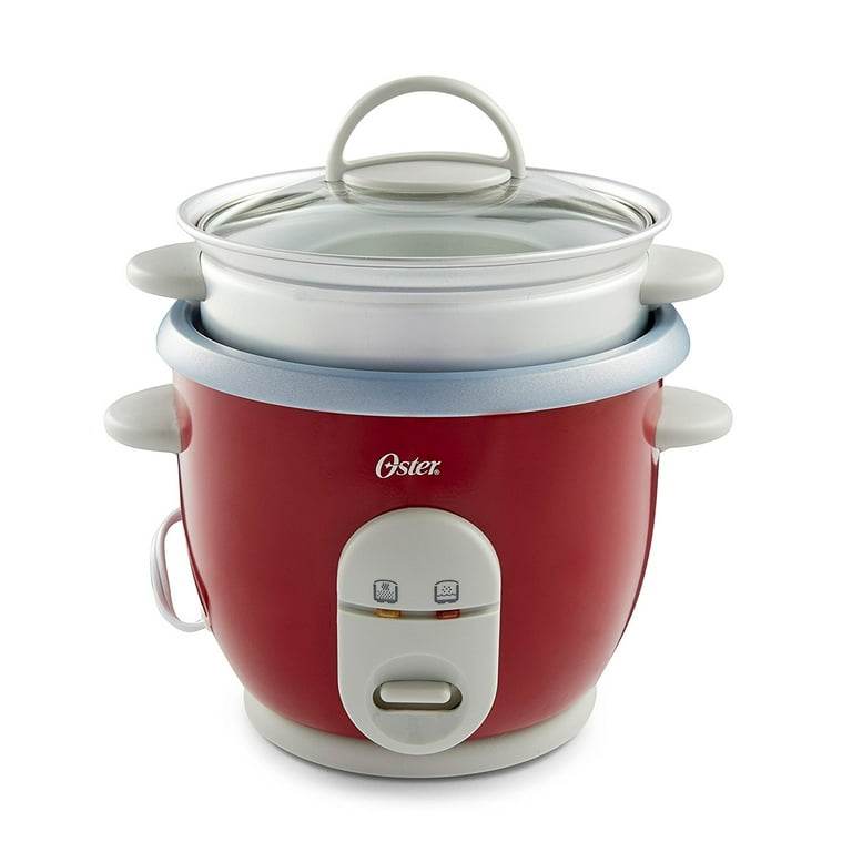 6-Cup Red Rice Cooker with Steaming Tray, Measuring Cup and Rice Paddle 6-Cup Red Rice Cooker with Steaming Tray, Measuring Cup and Rice Paddle