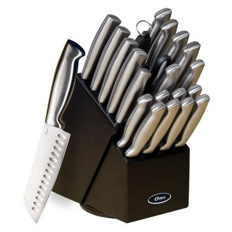 Oster 20 Piece Stainless Steel Flatware and Steak Knife Set