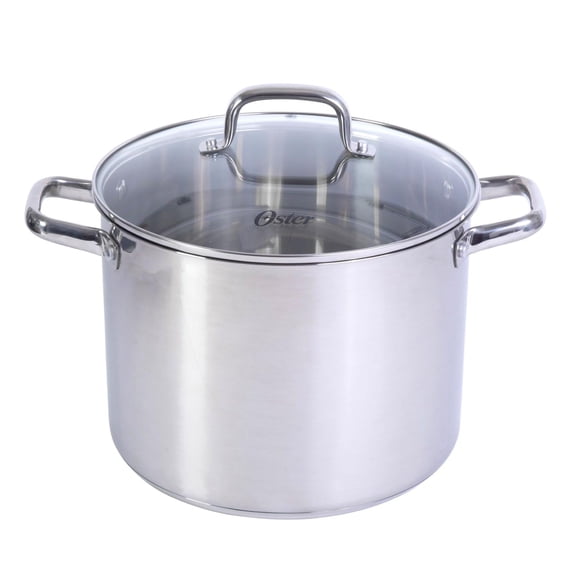 Oster Adenmore 12 Quart Stock Pot With Tempered Glass Lid