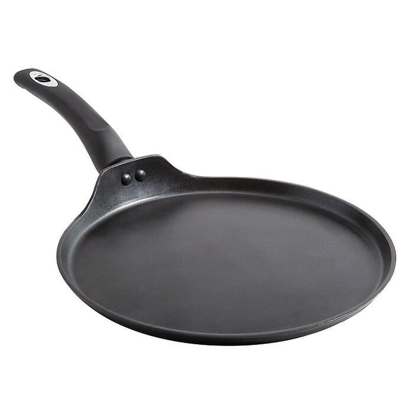 Clockitchen 7-Mold Pancake Pan Nonstick Breakfast Griddle, Gas  Compatible,9.7 inch Black